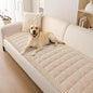 Smiry Couch Cover for Dogs Washable, Non Slip Fuzzy Pet Couch Covers for 3 Cushion Sofa Pet Friendly, Thick Soft Sofa Slipcovers Cushion Protector (Apricot, 27.6" x 70.9")