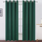 LEMOMO Blackout Curtains 66 x 95 inch/Dark Green Curtains Set of 2 Panels/Thermal Insulated Room Darkening Bedroom Curtains