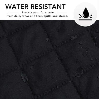 Easy-Going L Shape Sofa Slipcover - Reversible Sectional Couch Cover - Furniture Protector for Pets & Kids (Small, Black/Black)