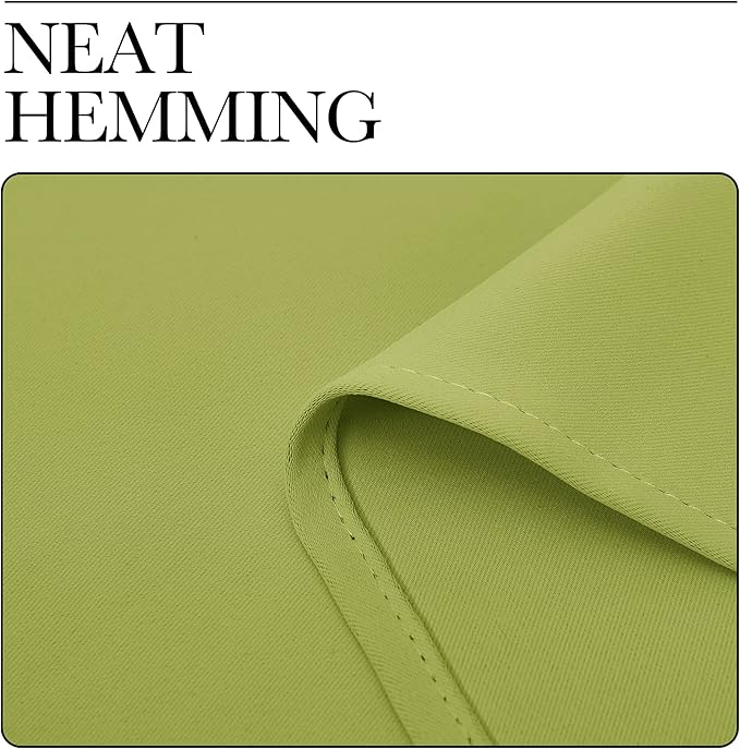 NICETOWN Blackout Curtains for Bedroom, Blackout Curtain Panels, Fresh Green, 1 Pair, 62 by 63-inch, Window Treatment Energy Saving Thermal Insulated Solid Rod Pocket Blackout Drapes/Draperies