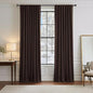 PONY DANCE Blackout Curtains 84 inch Long 2 Panels Burg for Living Room - Window Drapes Home Decoration Polyester Back Tab Light Block Energy Saving Curtain Panels, 52 W by 84 L, Brown, Pack-2