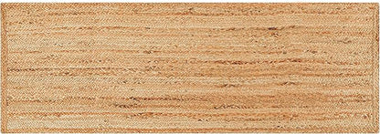 Hausattire Hand Woven Jute Braided Rug, 2'x6' – Natural, Reversible Boho Entry Area Rugs for Kitchen, Living Room I Farmhouse Indoor Outdoor Decorative Floor Rug, 24x72 Inches