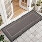 OLANLY Front Door Mat Indoor Outdoor Entrance, Waterproof All-Season, All-Weather Doormat, Sturdy Natural Rubber, Low Profile, Easy Clean Patio Porch Entryway Mat, 47x17, Taupe