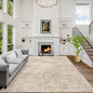 9x12 Area Rugs Washable Rug: Modern Abstract Living Room Rug Soft Anti-Skid Thin Carpet Indoor Floor Non-Shedding Carpets for Bedroom Dining Room Farmhouse Nursery Home Office Beige