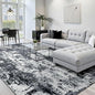 Washable Area Rugs 7x10 Non-Slip Modern Abstract Soft for Living Room Entryway Bedroom Nursery, Print Pattern, Black Navy Blue Gray