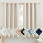 NICETOWN 100% Absolutely Blackout Linen Curtains with Thermal Insulated White Liner, Beige, 52" Wide by 63" Long, 2 Pieces, Anti-Rust Grommet Natural Burlap Fabric Window Drapes for Bedroom/Kids Room