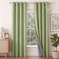 NICETOWN 100% Absolutely Blackout Linen Curtains for Bedroom Living Room, Olive Green, 52" Wide, 2 Pieces, Privacy Vertical Thermal Insulated Window Drapes 84 inch Long for Light-Sensitive Sleepers