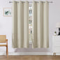 Joydeco Blackout Curtains 72 Inches Long 2 Panels Set, Thermal Insulated Long Curtains& Drapes 2 Burg, Room Darkening Drapes for Bedroom Living Room (Light Beige, W37 x L72 Inch)