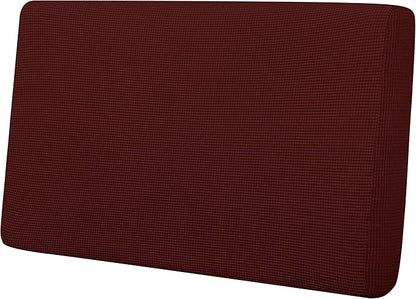 Easy-Going Stretch Loveseat Cushion Cover Sofa Cushion Furniture Protector Sofa Seat Sofa Slipcover Sofa Cover Soft Flexibility with Elastic Bottom(Loveseat Cushion, Wine)