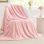 BEDELITE Fleece Blanket - 3D Jacquard Decorative Pink Throw Blankets for Women's Couch & Bed, Soft and Cozy Warm Plush Fluffy Blanket, Cute Birthday Gift for Women, 50x70 Inches