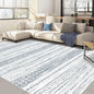 Nakagishi 8x10 Area Rugs Living Room: Washable Boho Large Neutral Soft Farmhouse Rug Stain Resistant Modern Indoor Floor Non-Slip Carpet for Bedroom Nursery Kids Playroom Office Dining Dorm-White Blue