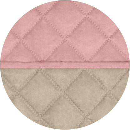 PureFit Reversible Quilted Sofa Cover, Water Resistant Slipcover Furniture Protector, Washable Couch Cover with Non Slip and Elastic Straps for Kids, Dogs, Pets (Oversized Recliner, Pink/Beige)