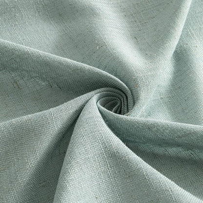 MIULEE Sea Green Linen Curtains 90 Inch Long for Bedroom Living Room, Soft Thick Linen Textured Window Drapes Semi Sheer Light Filtering Back Tab Rod Pocket Burlap Look Aqua Decor, 2 Panels