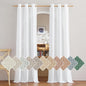 NICETOWN White Linen Bedroom Curtains 84 inches Long, Grommet Thick Linen Blend Window Treatments Privacy Assured with Light Filtering for Living Room, W42 x L84, 2 Panels