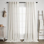 Nanspring Cream Linen Curtains 102 inches Long for Living Room Back Tab Privacy Semi Sheer Curtains Modern Farmhouse Floor to Ceiling Long Curtain 2 Panel Set 38x102 for Bedroom Dinning Room