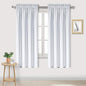 DWCN Blackout Curtains for Bedroom - Thermal Insulated Privacy Energy Saving Rod Pocket Drapes for Living Room, W 38 x L 72 Inch, Greyish White, Set of 2