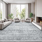 Lofus 9x12 Area Rug for Living Room,Grey Washable Large Rugs with Non-Slip Backing,Soft Neutral Carpets for Bedroom Dining Room Home Office Indoor Nursery