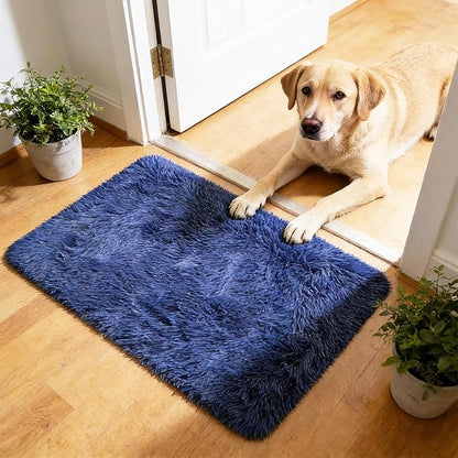 2x3 Fluffy Area Rugs for Bedroom Living Room,Small Soft Shag Fuzzy Rug Non-Shedding Indoor Plush Carpet for Kids Bedroom Nursery Dorm Home Decor,Blue