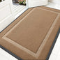 OLANLY Front Door Mat Indoor Outdoor Entrance, Waterproof All-Season, All-Weather Doormat, Sturdy Natural Rubber, Fade Resistant, Low Profile, Easy Clean Patio Porch Entryway Mat, 59x30, Light Borwn