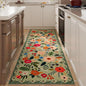 Rugcomf 2x5 Rug Runner - Floral Machine Washable Kitchen Rug, Non-Slip Low Pile Boho Carpet for Hallways, Laundry, Entryway, Bedroom, Bathroom - Green