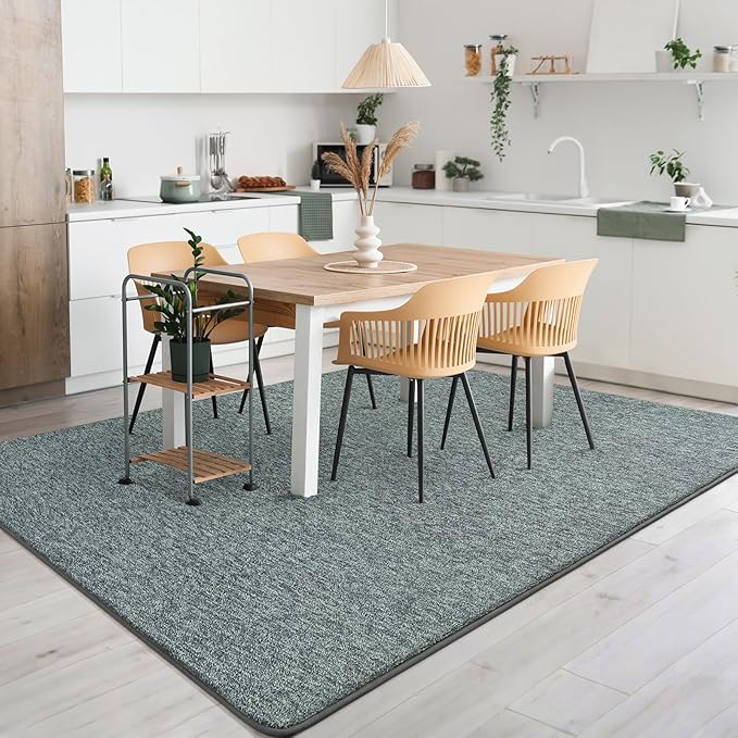 AROGAN Washable 5×7 Living Room Rug, Modern Area Rugs with Soft Memory Foam for Bedroom, Minimalist Non-Slip Indoor Floor Carpet for Dining Room Office Kids Playroom Decor, Grey