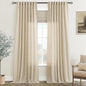 Greyish Beige Linen Curtain 84 inch Length 2 Panels Set Back Tab Light Filtering Living Room Curtain Drapes Home Office Modern Minimalist Decor Farmhouse Boho Neutral Semi Sheer Curtain 84 inch Long