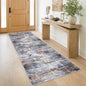 IOHOUZE Abstract Runner Rug 3x8 Ft Washable Runners for Hallways, Non Slip Kitchen Runner Printed Faux Wool Entryway Runner Indoor, Modern Abstract Floor Carpet for Hall Bedroom, Orange Grey