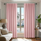 Deconovo Blackout Curtains, Thermal Insulated, W52 x L108 2 Panels, Back Tab, Machine Washable, Room-Darkening Drapes for Bedroom/Living Room Coral Pink