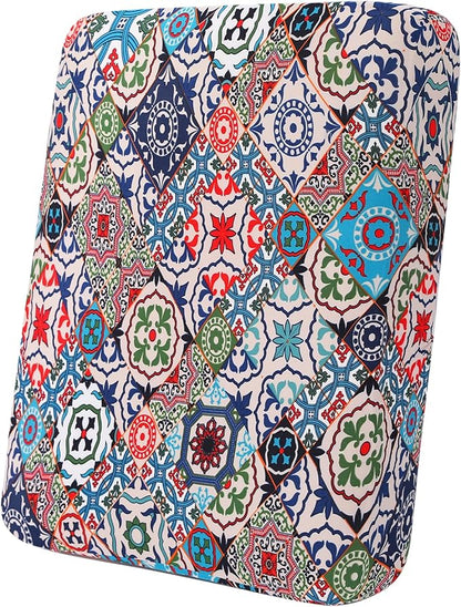 hyha Printed Couch Cushion Covers, Floral Sofa Covers Washable for Cushion Couch, Stretch Pattern Outdoor Cushion Covers for Patio Furniture with Elastic Bottom(Small, Patchwork Moroccan)