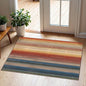 Front Door Mat Outside Entrance - 2x3 Ombre Non-Slip Washable Doormat Indoor Outdoor Mat Rust Blue Modern Rainbow Entry Rug Small Throw Rugs for Entryway Bedroom Kitchen Front Porch Decor