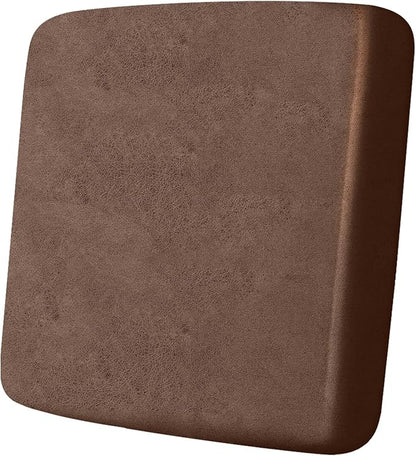 Leather Look Couch Cushion Covers Sofa Seat Slipcovers Sets Couches Furniture Protector for Sectional Armchair Loveseat Pets Kids Stretch Spandex Fabric (1 Cushion Armchair, Brown)