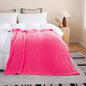Hot Pink Fleece Throw Blanket 60”×80” for Couch Sofa Bed,Super Soft Cozy Plush Microfiber Flannel Blanket with Stripes Design Lightweight for Adults,Woman,Girls