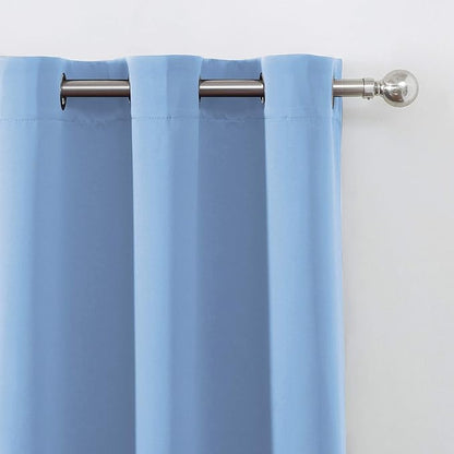 LEMOMO Sky Blue Thermal Blackout Curtains/52 x 72 Inch/Set of 2 Panels Room Darkening Curtains