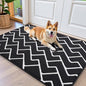 OLANLY Front Door Mat, Non-Slip Rubber Backing, Dirt Resistant and Absorbent, Washable, Easy to Clean Low-Profile Indoor Doormat for Back Door, Entryway, Inside Entrance, 40x32, Deep Black