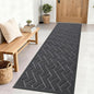 OLANLY Front Door Mat Indoor Outdoor Entrance, Waterproof All-Season, All-Weather Doormat, Sturdy Natural Rubber, Low Profile, Easy Clean Patio Porch Entryway Mat, Herringbone Brick (Grey, 71x23)