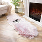 Ashler faux fur rug, Fluffy Shaggy Area Rug Ultra Soft 2 x 6 Feet Sheepskin Fur Rug, Frosted Bottom Pink Fuzzy Rug Machine Washable Shag Rug, Nursery Decor Throw Rugs for Bedroom, Living Room