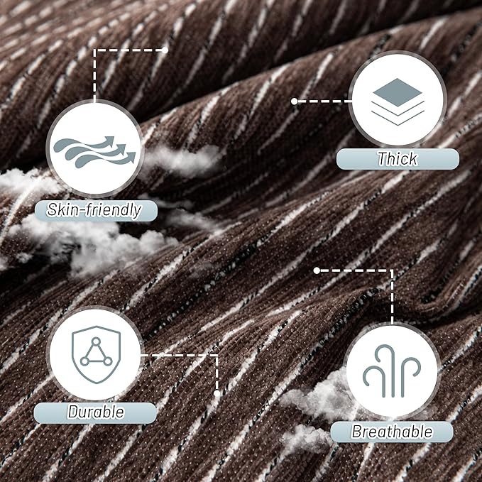 MYSKY HOME Boho Couch Cover Deep Chocolate Sofa Covers with Tassel Farmhouse Sofa Slipcover Simple Couch Protector for Dogs Chenille Sectional Couch Covers L Shaped Couch Cushion Covers, 71"x 134"
