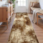 Washable Area Rugs 2'x8' Non-Slip Modern Abstract Soft for Living Room Entryway Bedroom Nursery, Print Pattern, Brown Tan Beige Coffee