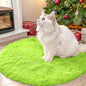 OLANLY Lime Green Round Rugs for Bedroom - Machine Washable, 2 ft Circle Area Rugs for Living Room, Soft and Fluffy Shaggy Carpet for Teen Girl and Boys, Nursery Rooms, Dorms, Home Decor Aesthetic