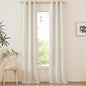 NICETOWN Linen Curtains for Windows 90 inch Long, Grommet Semi Sheer Vertical Drapes Privacy Added with Light Filtering for Bedroom/Living Room, Natural, W34 x L90, 2 Pieces