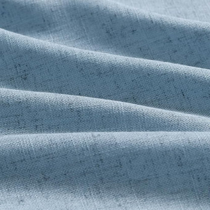 Blue Linen Curtains 96 inches Long for Bedroom Back Tab Light Filtering Privacy Sheer Curtains Modern Farmhouse Coastal Decor Dusty Blue Cotton Textured Gauze Curtain 2 Panel Set 52x96