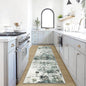 2'6''x8' Runner Rugs Washable Rug: Modern Abstract Hallway Runner Rug Indoor Soft Low Pile Thin Carpet Anti-Skid Non-Shedding Carpets for Kitchen, Entryway, Laundry, Bedroom - Green Multi