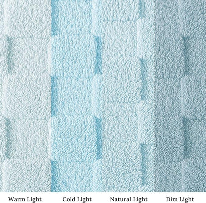 Exclusivo Mezcla Twin Size Flannel Fleece Blanket, Super Soft and Warm Lightweight Checkered Pattern Blankets for All Seasons, 60x80 Inches, Light Blue