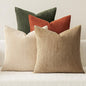 MIULEE Boho Farmhouse Throw Pillow Covers 18x18 Inch Set of 4 Rustic Modern Neutral Cushion Covers Soft Corduroy Nordic Home Decor for Couch Bed Sofa Living Room Rust-Olive Green