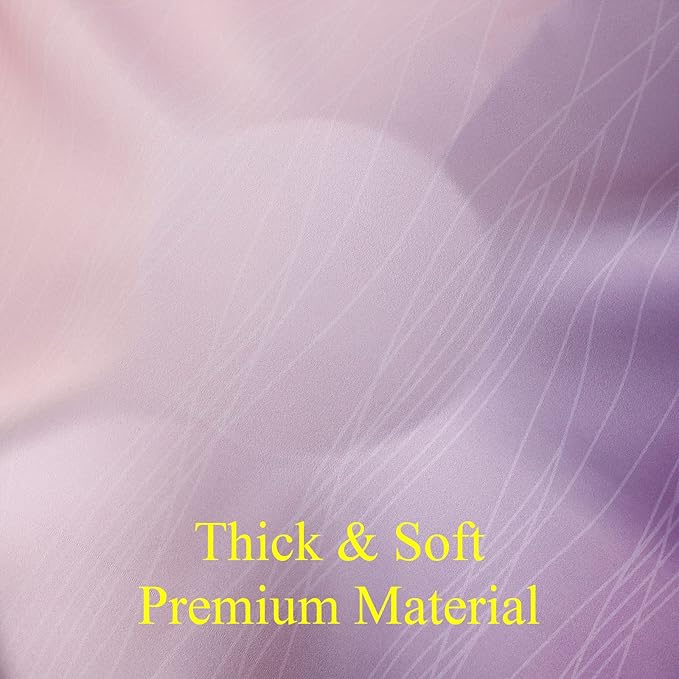 Pink and Purple Curtains 63 Inch Length 2 panels, Full Light Blocking Ombre Blackout Curtains for Kids Room, Thermal Insulated Noise Reducing Gradient Blackout Curtains for Girls Bedroom, 52x63 Inch