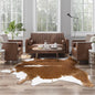 AROGAN Faux Cow Print Rug Large (4ft x 3ft) - Cow Print Area Rug with No-Slip Backing, Large Animal Skin Rugs for Living Room, Offfice, Room Decor, Brown