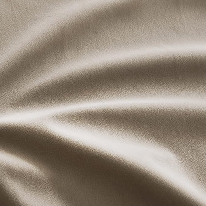 RYB HOME Camel Beige Velvet Curtains 90 inches, Soft Durable Drapes Room Darkening Privacy Window Treatment Farmhouse Decor for Apartment Sliding Glass Door, W52 x L90 inches, Set of 2