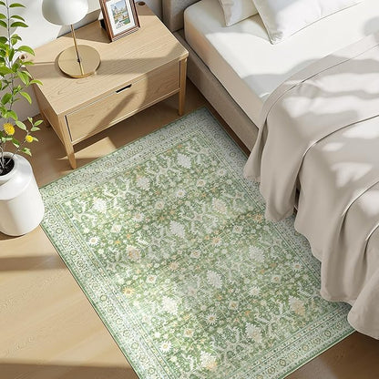 Lofus 3x5 Area Rug for Entryway, Light Green Non Slip Area Rugs for Kitchen, Washablee Soft Rugs for Bedroom, Living Room, Tool Room Nursery Kids Room Decor