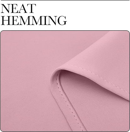 NICETOWN 84 inches Blackout Curtains for Office and Theater, Thermal Insulated Solid Grommet Drapes for Living Room (Crystal Pink, 1 Pair, 42 inches Wide)