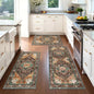Yamaziot Washable Kitchen Runner Rug Set of 3, Non-Slip Boho Vintage Hallway Rug Runner with Rubber Backing, Stain Resistant & Low Pile Distressed Carpet Runner for Bedroom, Kitchen, Laundry, Entrance